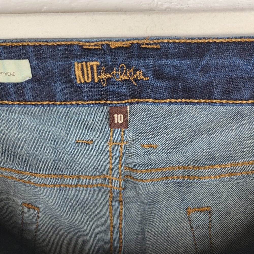 Kut From The Kloth Women's Size 10 Jeans Catherine Boyfriend Raw Hem - Picture 6 of 7